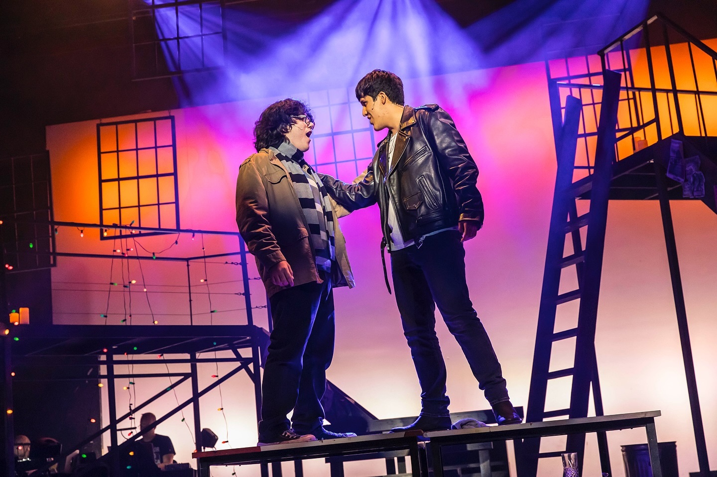 Tyler Ledman and Ivan Figueroa in Summer Stock Stage's 2024 production of Rent. Photo by Zach Rosing. 