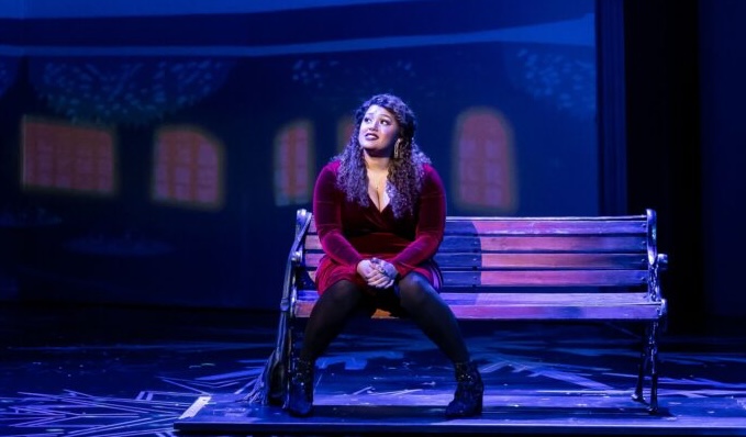 Lydia Burke in Elf at Drury Lane