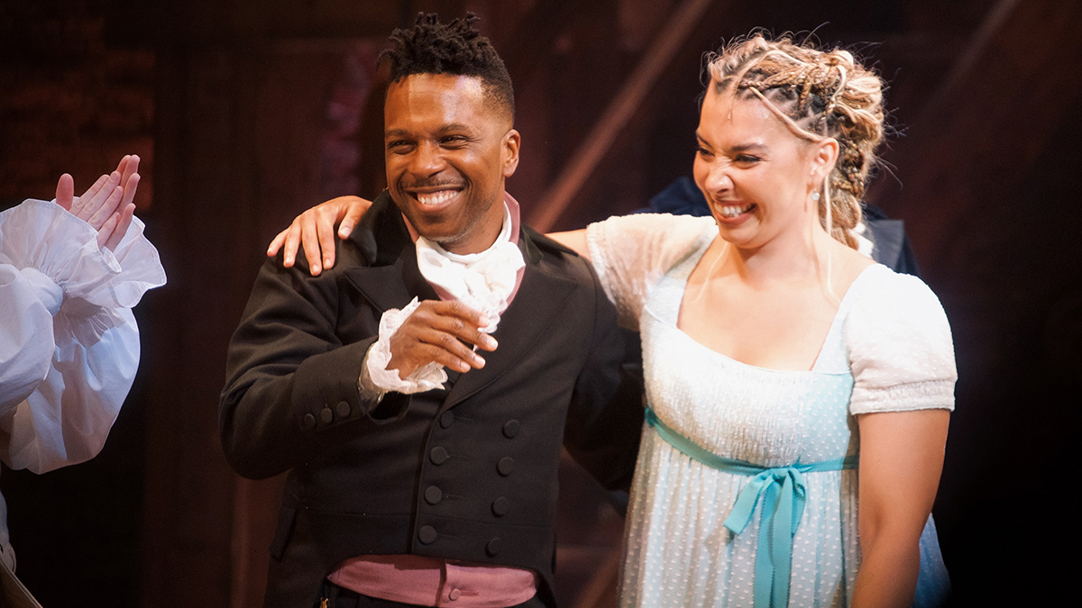 Leslie Odom Jr. & Morgan Anita Wood in "Hamilton"